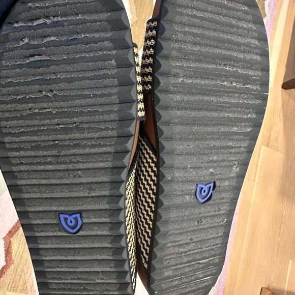 Rothy's Black and Tan Striped Sandals - Picture 2 of 5